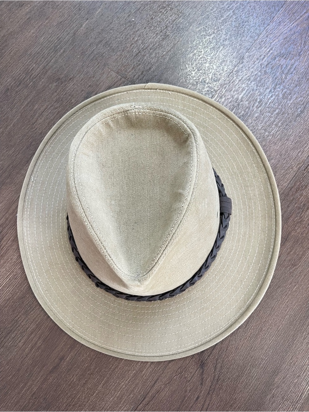 UNISEX Classic Tan Hat with Braided Band